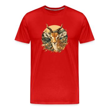 Antilope antilope antilope ouverte - T-shirt bio Premium Homme - rouge - Devant - Damien (186cm)