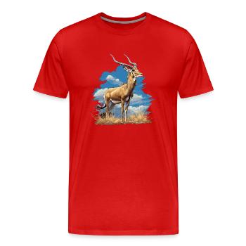 Antelope Antilopen Antilope - Men's Premium Organic T-Shirt - red - Front - Damien (186cm)