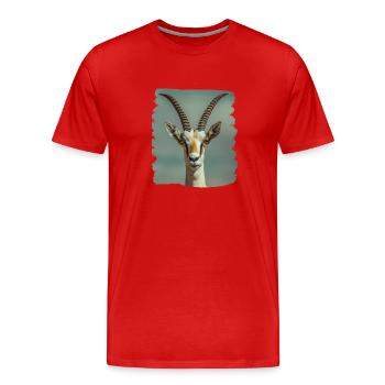 Antelope Antilopen Antilope - Men's Premium Organic T-Shirt - red - Front - Damien (186cm)