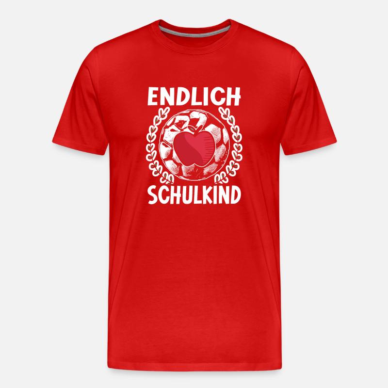 School 1. Grade - Männer Premium Bio T-Shirt - Rot