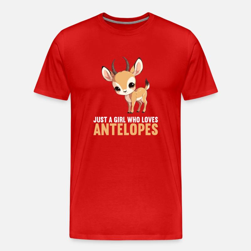 Antelope Antilopen Antilope - Männer Premium Bio T-Shirt - Rot