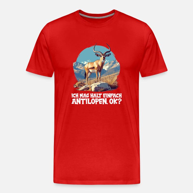 Antelope Antilopen Antilope - Männer Premium Bio T-Shirt - Rot