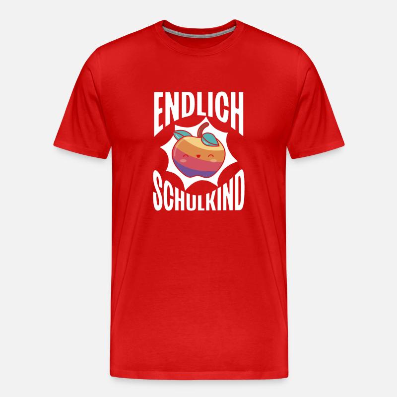 School 1. Grade - Männer Premium Bio T-Shirt - Rot