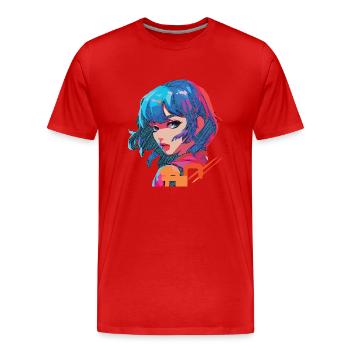 Joi - Men's Premium Organic T-Shirt - red - Front - Damien (186cm)