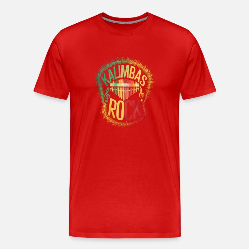 Idiophon Kalimba Geschenk - Männer Premium Bio T-Shirt - Rot