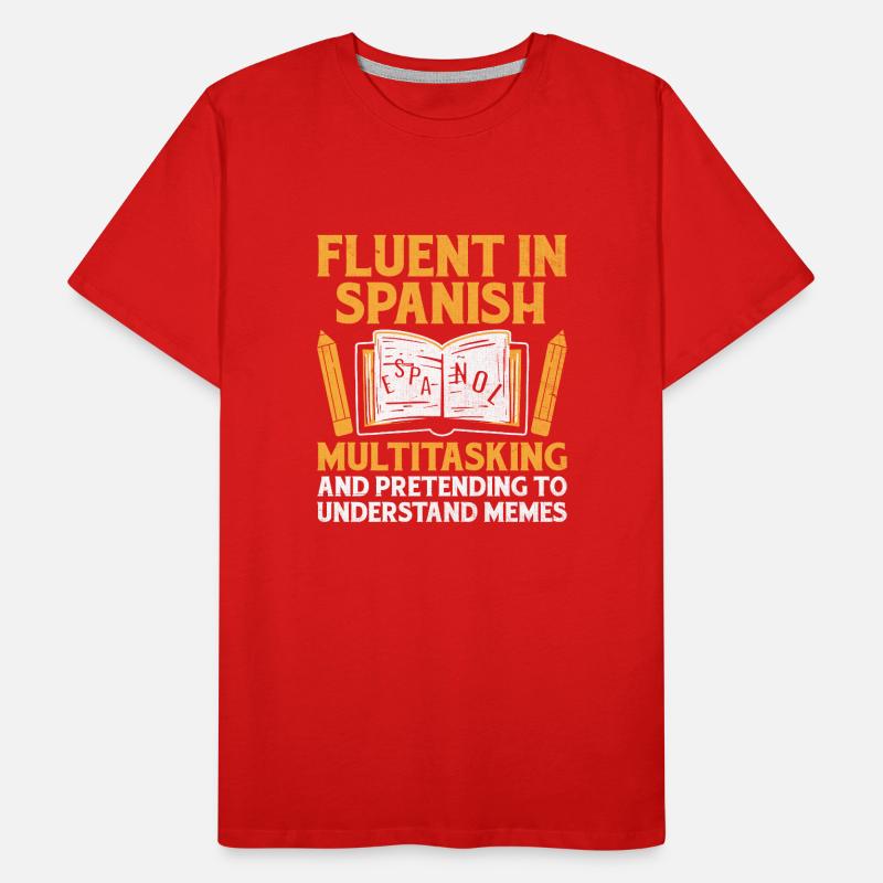 Professeur de langues étrangères École Professeurs de langues T-shirt bio Premium Homme
