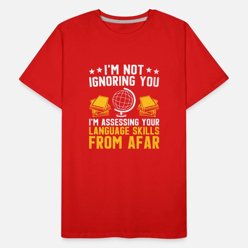 Professeur de langues étrangères École Professeurs de langues T-shirt bio Premium Homme