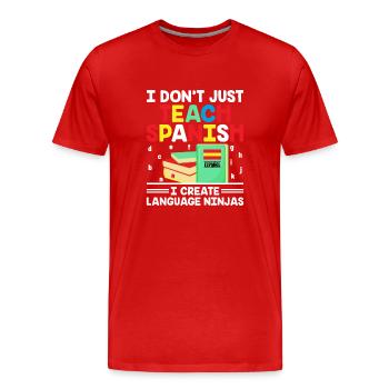 Foreign Language Teacher School Languages Teachers - Men's Premium Organic T-Shirt - red - Front - Damien (186cm)