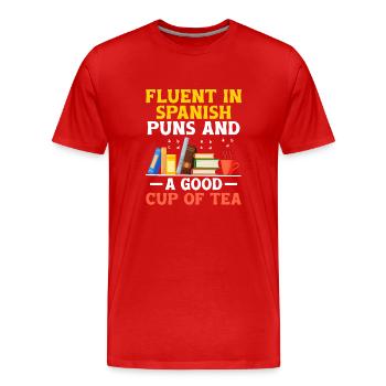 Foreign Language Teacher School Languages Teachers - Men's Premium Organic T-Shirt - red - Front - Damien (186cm)