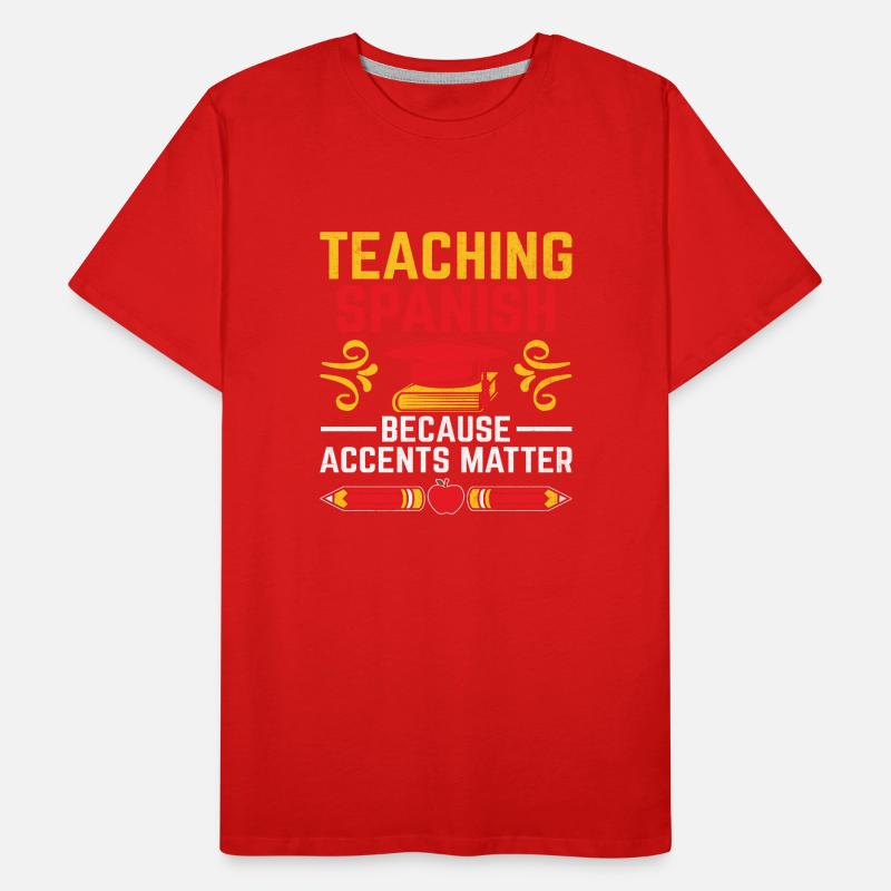 Professeur de langues étrangères École Professeurs de langues T-shirt bio Premium Homme