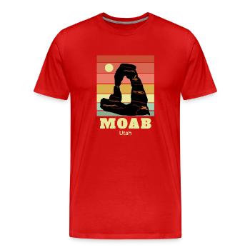 Moab, Utah - T-shirt bio Premium Homme - rouge - Devant - Damien (186cm)