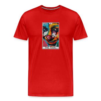 Tarot Cards Tarot Card The Fool The Fool - Men's Premium Organic T-Shirt - red - Front - Damien (186cm)