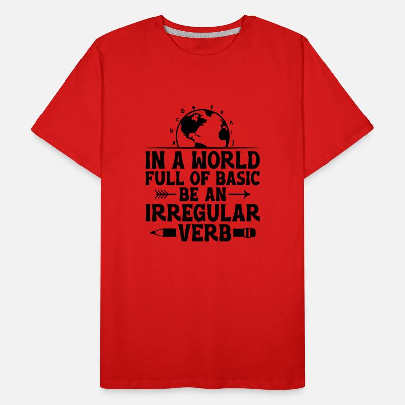 Professeur de langues étrangères École Professeurs de langues T-shirt bio Premium Homme