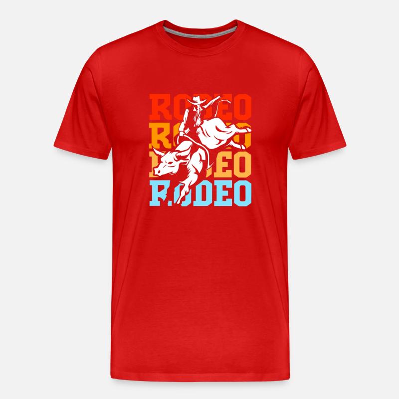 Rodeo - Männer Premium Bio T-Shirt - Rot