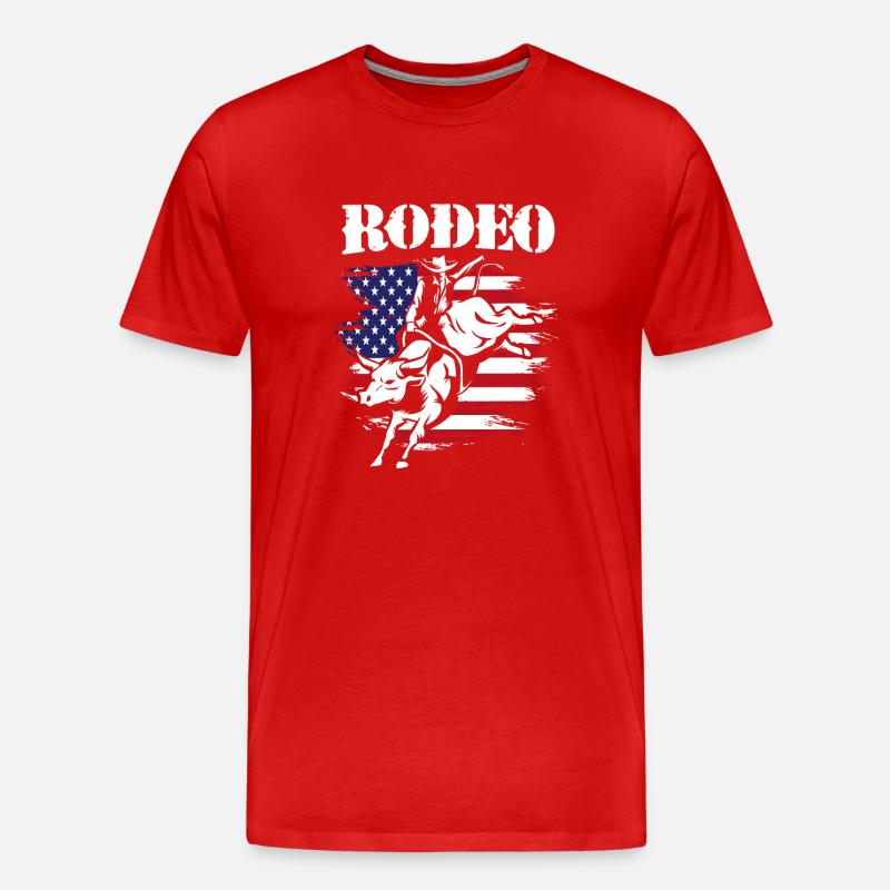 Rodeo - Männer Premium Bio T-Shirt - Rot
