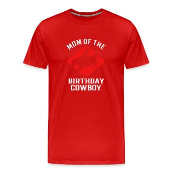 Rodéo - T-shirt bio Premium Homme - rouge - Devant - Damien (186cm)