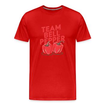 Paprika Geschenk - Männer Premium Bio T-Shirt - Rot - Vorne - Damien (186cm)