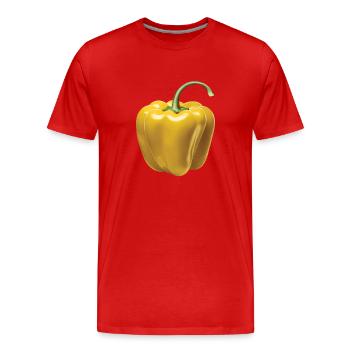 Paprika Geschenk - Männer Premium Bio T-Shirt - Rot - Vorne - Damien (186cm)