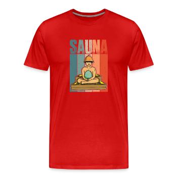 Sento Dampf Badehaus Spa Japan Tradition - Männer Premium Bio T-Shirt - Rot - Vorne - Damien (186cm)