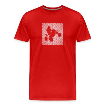 ATV Quad Bike Fahrzeuge Offroad Quad Bike - Männer Premium Bio T-Shirt - Rot - Vorne - Damien (186cm)