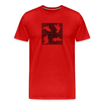 Taubenzüchter Taubensport Brieftauben Zubehör - Männer Premium Bio T-Shirt - Rot - Vorne - Damien (186cm)