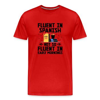 Professeur de langues étrangères École Professeurs de langues - T-shirt bio Premium Homme - rouge - Devant - Damien (186cm)