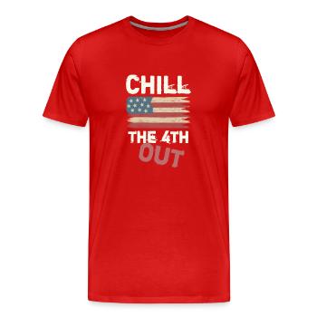 Funny Saying 4th of July - Men's Premium Organic T-Shirt - red - Front - Damien (186cm)