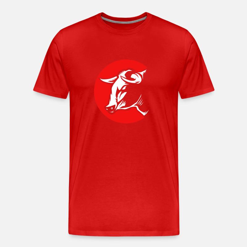 Rodeo - Männer Premium Bio T-Shirt - Rot