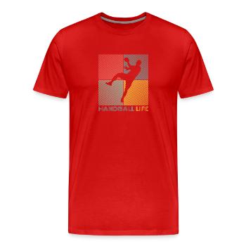 Handball Joueur Handball Ball, Handball Handball - T-shirt bio Premium Homme - rouge - Devant - Damien (186cm)