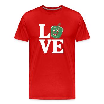Paprika Geschenk - Männer Premium Bio T-Shirt - Rot - Vorne - Damien (186cm)