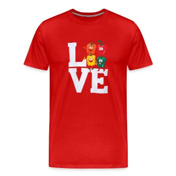 Paprika Geschenk - Männer Premium Bio T-Shirt - Rot - Vorne - Damien (186cm)