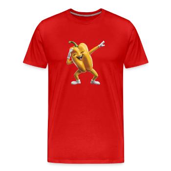 Paprika Geschenk - Männer Premium Bio T-Shirt - Rot - Vorne - Damien (186cm)