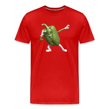 Paprika Geschenk - Männer Premium Bio T-Shirt - Rot - Vorne - Damien (186cm)