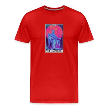 Tarot card The Emperor The Ruler - Men's Premium Organic T-Shirt - red - Front - Damien (186cm)