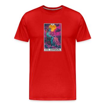 Tarot card The Emperor The Ruler - Men's Premium Organic T-Shirt - red - Front - Damien (186cm)