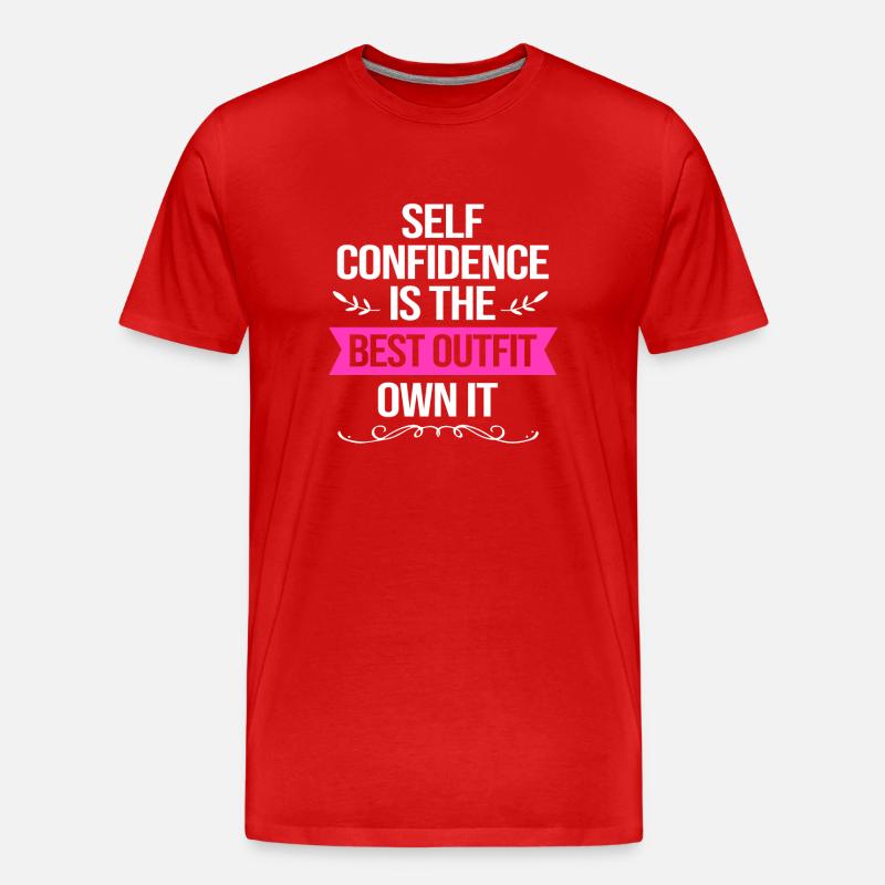 Body Positivity - Männer Premium Bio T-Shirt - Rot