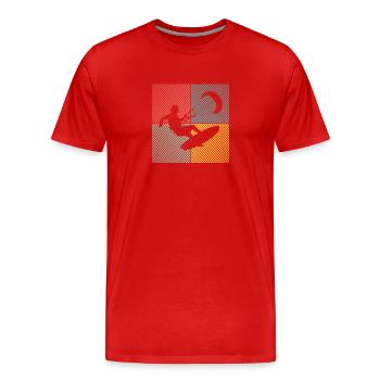 Kitesurf Kiteboard Kitesurfing Kite Surf Board - Men's Premium Organic T-Shirt - red - Front - Damien (186cm)