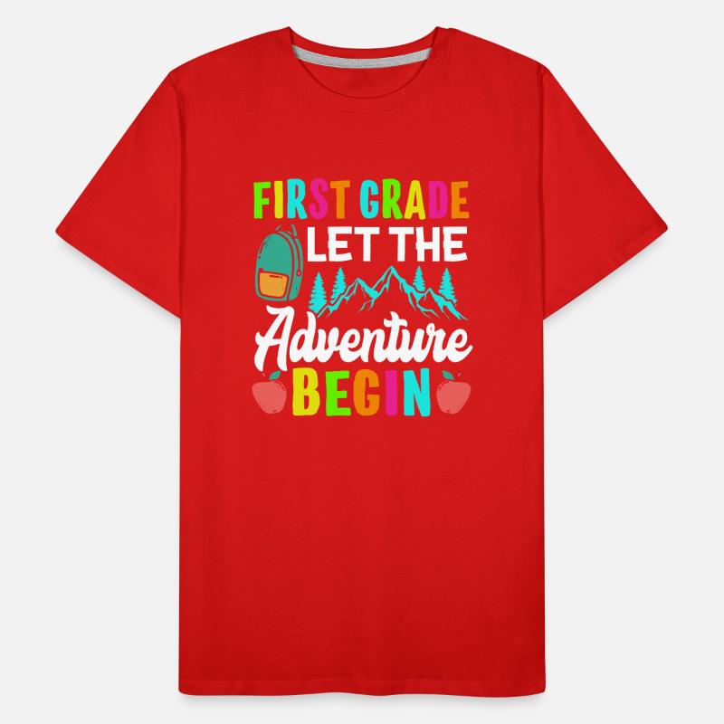 First Grade Let The Adventure Begin Men's Premium Organic T-Shirt