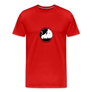 Conquérir comme un grimpeur alpin Design - T-shirt bio Premium Homme - rouge - Devant - Damien (186cm)
