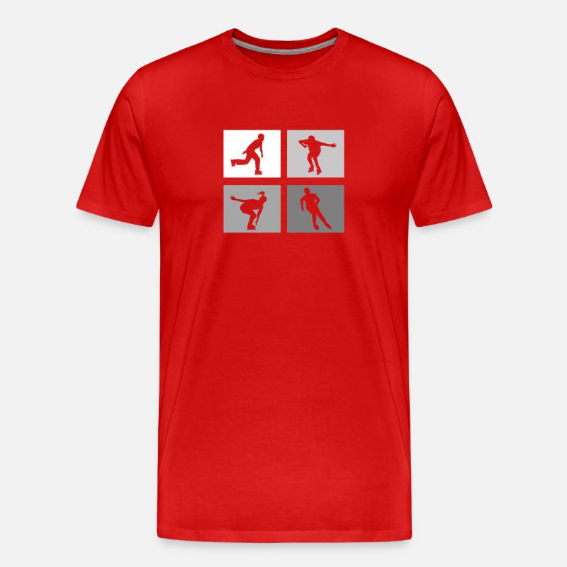 Inline-Skating Rollerskates Inline-Skater - Men's Premium Organic T-Shirt - red