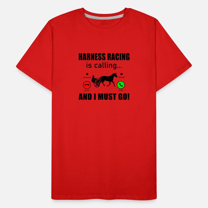 Cheval de course de trot Chevaux de course de trot IS-CALLING T-shirt bio Premium Homme