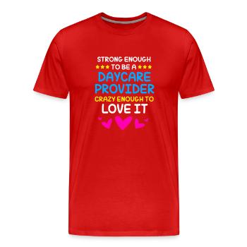 Garderie Éducateur Éducateur - T-shirt bio Premium Homme - rouge - Devant - Damien (186cm)