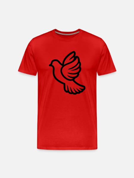 Taube - Männer Premium Bio T-Shirt - Rot