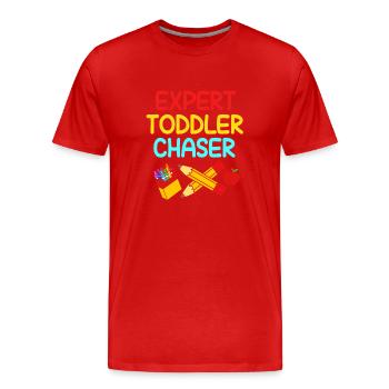 Éducation maternelle Éducateur Éducateur - T-shirt bio Premium Homme - rouge - Devant - Damien (186cm)