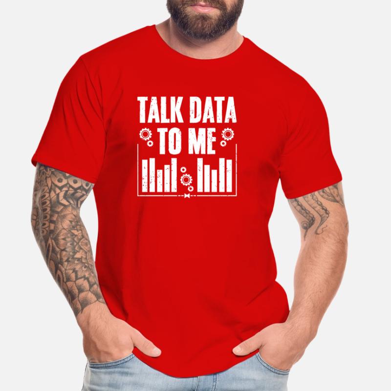 Talk Data To Me Funny Data Science Deep Learning Men's Premium Organic T-Shirt