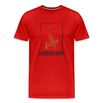Polnische Kavallerie Husaria Polska Husaren Polen - Männer Premium Bio T-Shirt - Rot - Vorne - Damien (186cm)