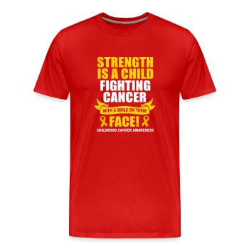 Krebs Kind - Männer Premium Bio T-Shirt - Rot - Vorne - Damien (186cm)