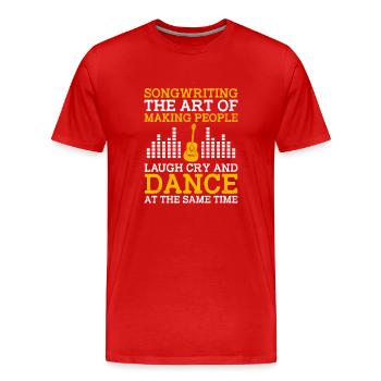 Musician Songwriter Singer Musician Music Music Pr - Men's Premium Organic T-Shirt - red - Front - Damien (186cm)