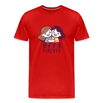 BFFS POUR TOUJOURS - T-shirt bio Premium Homme - rouge - Devant - Damien (186cm)