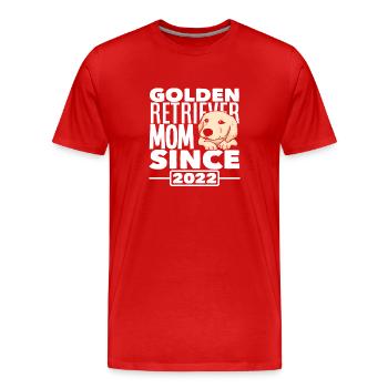 Golden Retriever Mom 2022 - Men's Premium Organic T-Shirt - red - Front - Damien (186cm)
